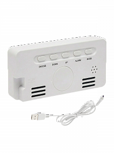 Орбита OT-CLT09 Белые часы настольные RGB (будильник, температура, дата)